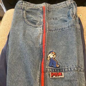 JNCO og Originals from 1998! FLAWLESS! 33W 32L very roomy/baggy. 2 red stripes